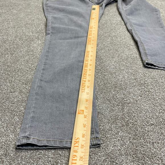 y2lk vintage grunge Angels womens straight jeans sz 13 mid rise gray stretch - Picture 4 of 12